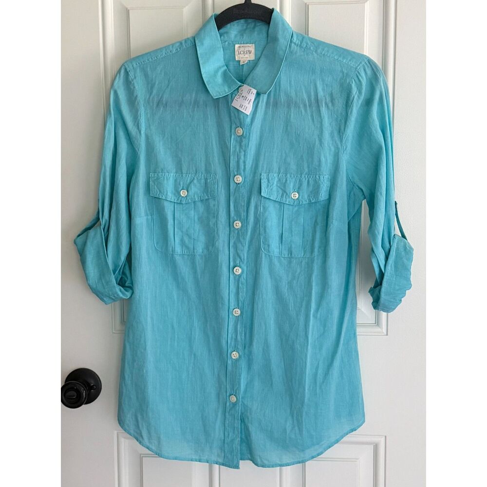 New! J. Crew Button Blouse size S 100% Cotton